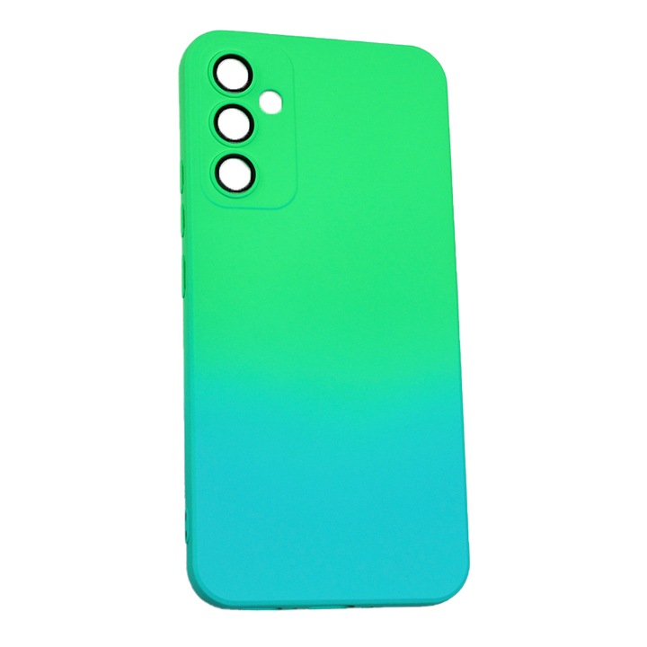 Telefontok, Samsung Galaxy A54 5G kompatibilis, NeonPowder Case, Védőfólia kamerákhoz, Csúszásgátló, Ujjlenyomat mentes, Gradiens, Zöld