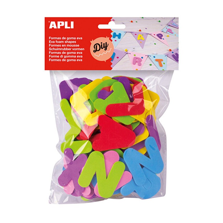 Set Litere, diverse culori, 104 buc