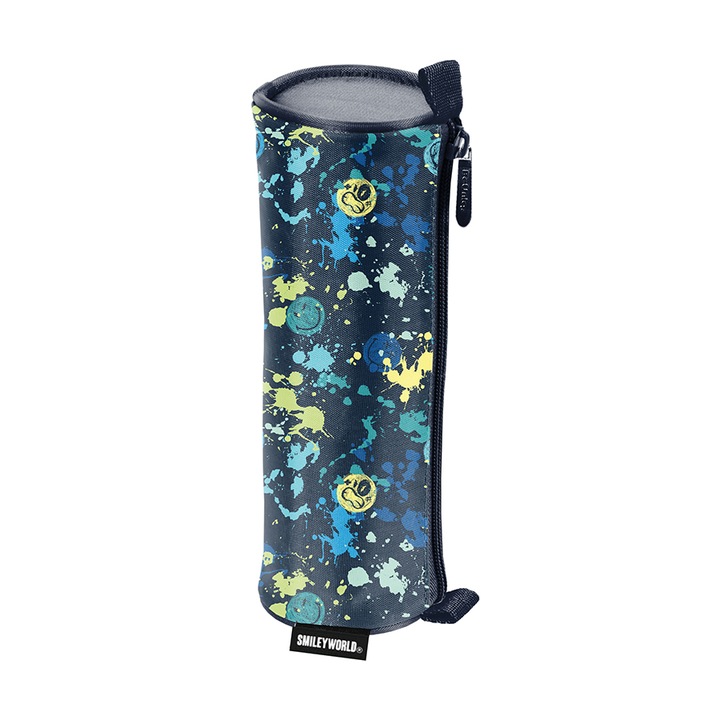 Etui scolar BeUniq SmileyWorld, tub, 22x8x8cm, design modern, colorat