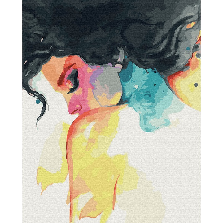 Set pictura pe numere, cu sasiu, Portret pastel, 40x50 cm