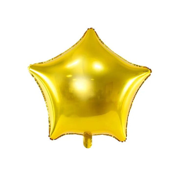 Балон във формата на звезда, алуминиево фолио, 48 см, злато