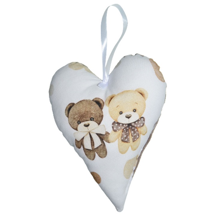 Декоративна възглавница сърце за деца 20см Belisima PD131, Кафява