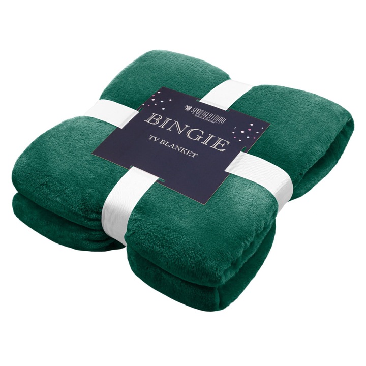 Одеяло с ръкави, Bingie, Полиестер, 150 x 180 см, Зелено