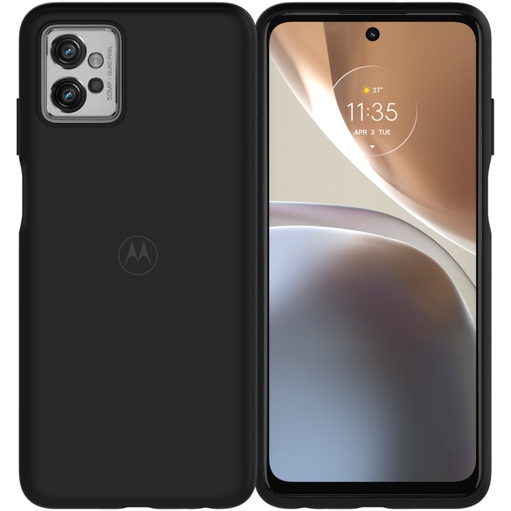 Motorola Premium мек калъф за G32, черен