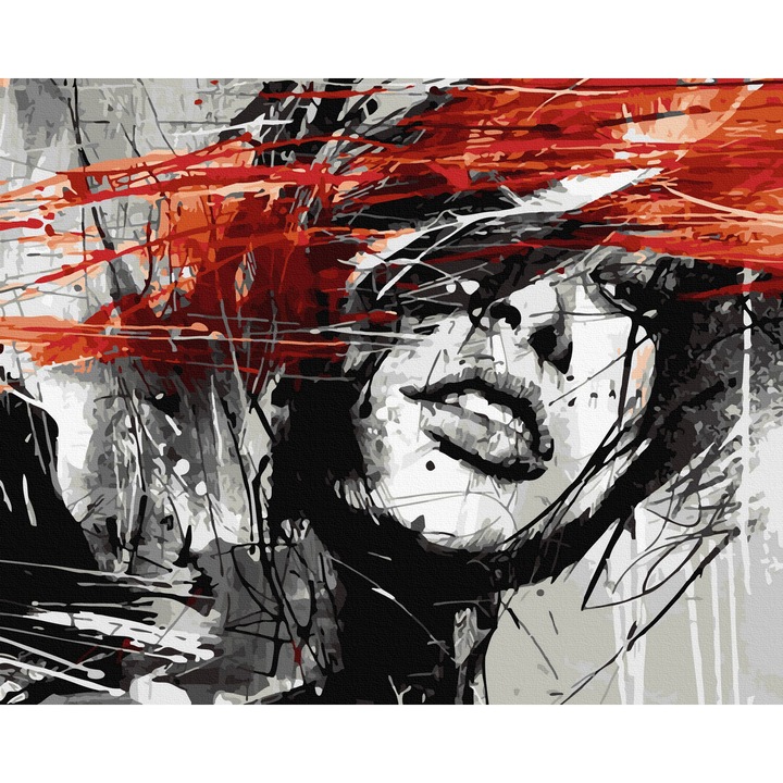 Комплект рисуване по номера, ColorBox, Portrait Abstract 3, 40x50 см, памучно платно върху дървена рамка, акрилни бои