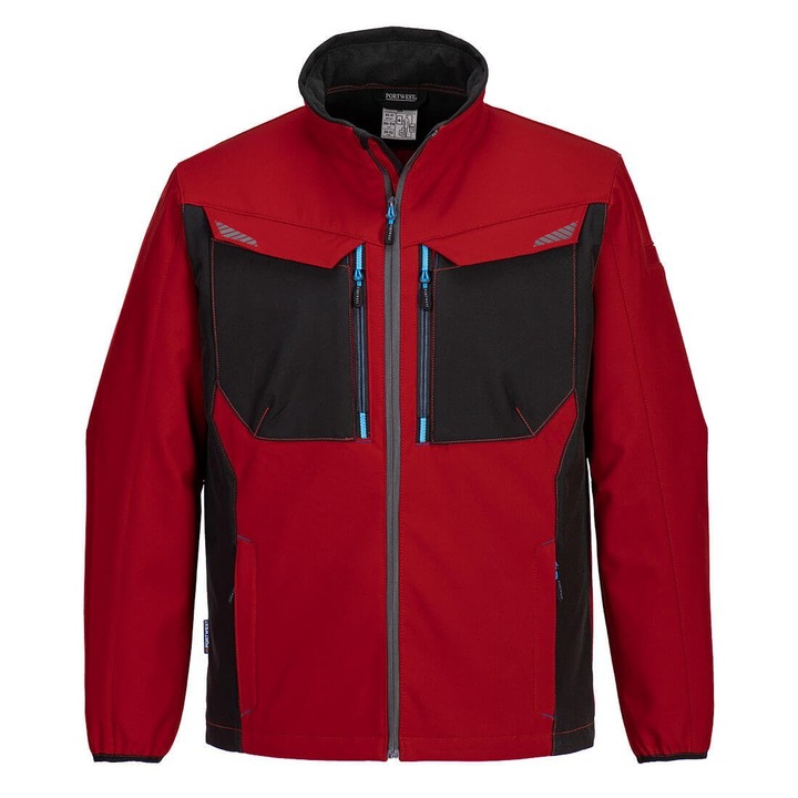 Jacheta de lucru softshell rezistenta la vant si apa - Portwest T750 Rosu XXL