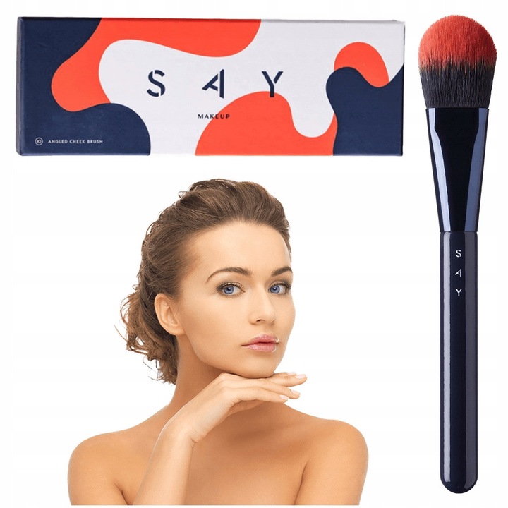 Pensula de Machiaj, Say Makeup, Nr 9, Par Sintetic, Pentru Aplicarea Rujului de obraz (Blush) Sau Bronzorului, Hipoalergenic si Vegan, 1 Buc