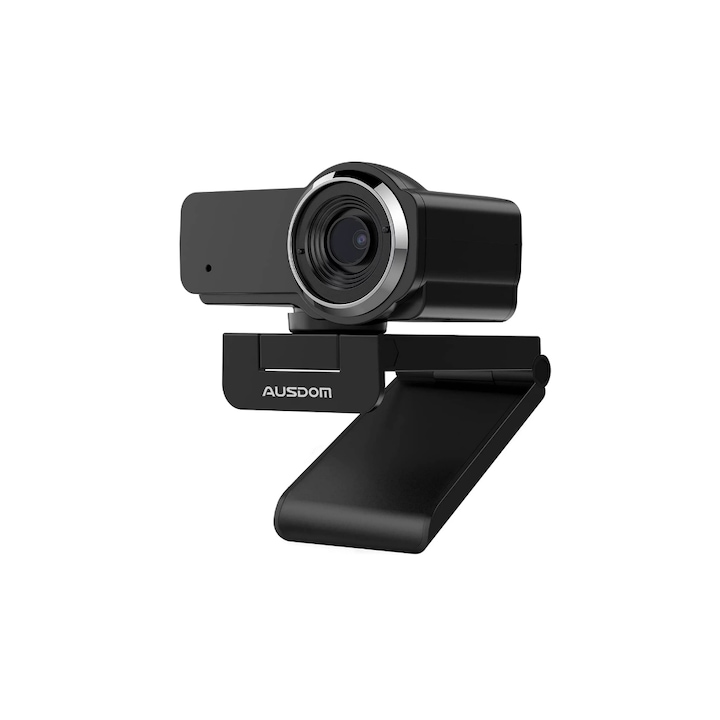 Уеб камера Ausdom Full HD, 1920x1080 px, дължина на кабела 1,5 м, черна