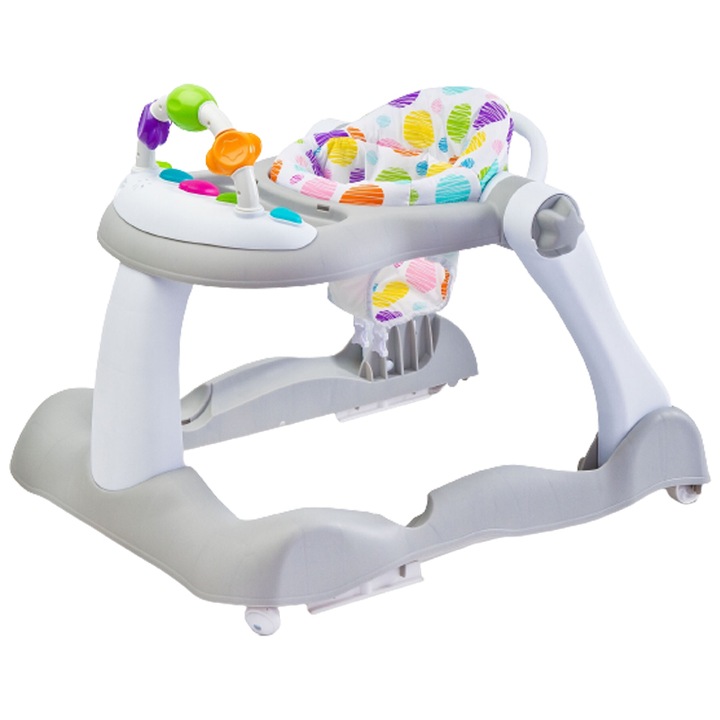 Детска проходилка 2 в 1 Toyz Footsie TF4122, сив