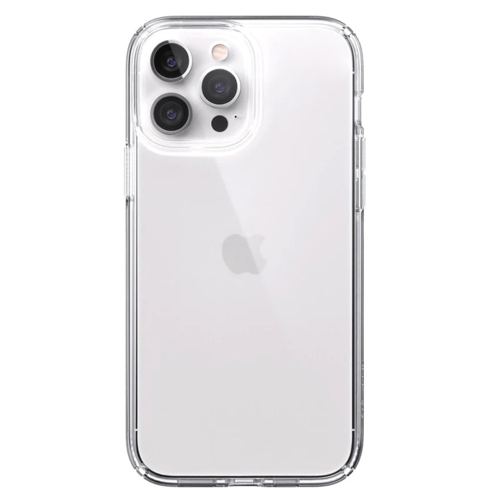 Husa Transparenta compatibila cu iPhone 13 Pro Max, Slim fit, Anti-alunecare, Design minimalist, 1 mm