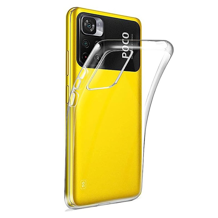 Калъф Anti-Yellow, съвместим с Xiaomi Poco M4 Pro 5G, Slim fit, Anti-slip, Clean Grip, 2 mm, Прозрачен
