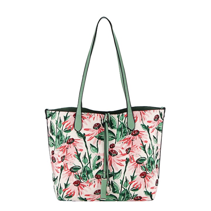 Zöld/Rózsaszín táska kivehető neszesszerrel 6755-2 12, Zöld/Rózsaszín, 26 x 33 x 12