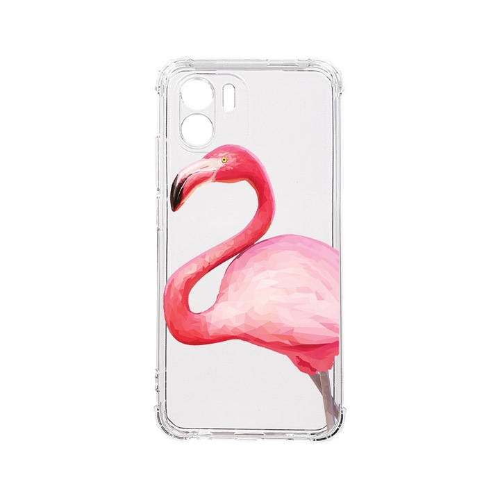 Husa BestCase® Anti Shock 1,5MM, Compatibila Cu Xiaomi Redmi A2, Flamingo, Rezistenta La Socuri, Protectie Camera, Margini ridicate pentru protectia ecranului, AS 55