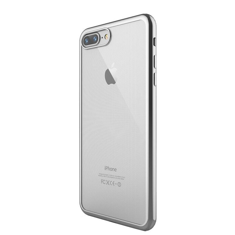 Husa Devia Silicon Glitter pentru iPhone 7, Argintiu