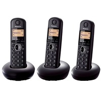 telefon fara fir dect panasonic kx-tgb212fxb  kx-tgb210fxb caller id 3 receptoare negru imagen 8_0_
0