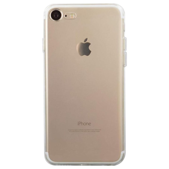 Sárga védőburkolat kompatibilis iPhone 7/8 telefonnal, vékony, csúszásgátló, tiszta markolat, 2 mm, átlátszó