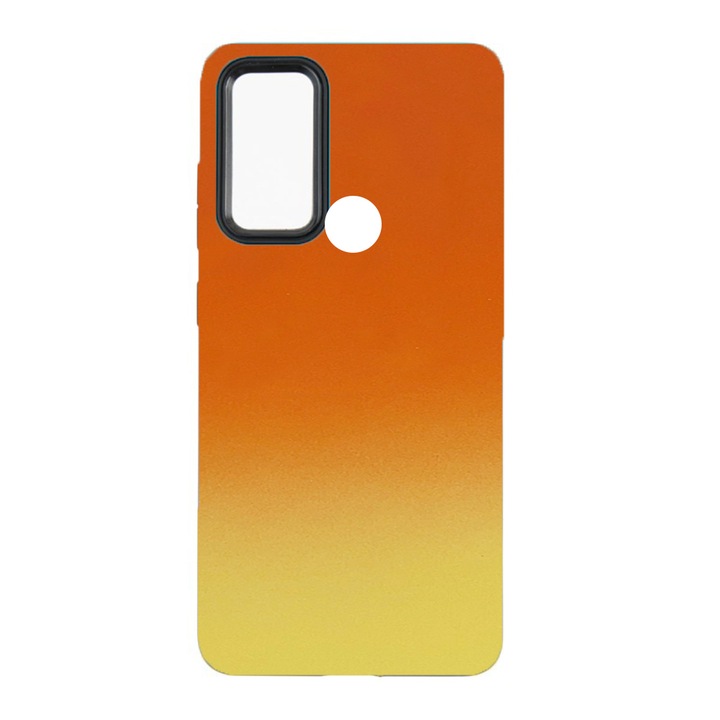 Калъф за телефон, съвместим с Xiaomi Redmi 11A, NeonPowder Case, Защитно фолио за фотоапарати, Противоплъзгащо, Против пръстов отпечатък, Градиент, Оранжев
