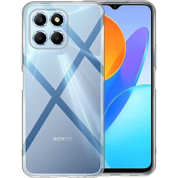 Прозрачен силиконов панел за Honor 70 Lite 5G, TPU, Slim Fit, издръжлив, гъвкав, кристално чист, технология за оптимална защита, прозрачен