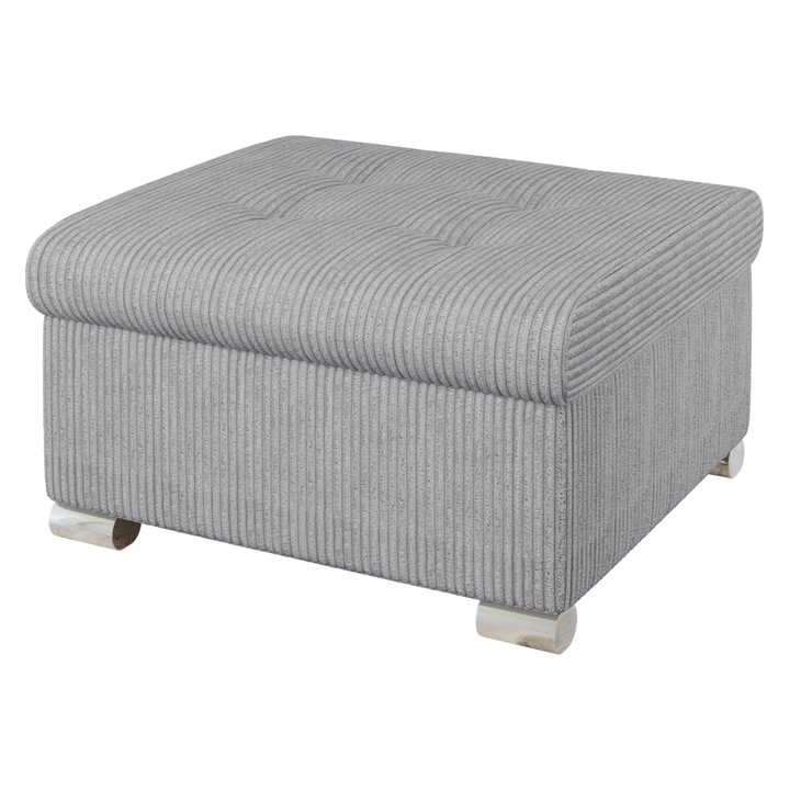 Taburet mic Tony Reiat, MIRJAN24, Gri, 68x70x41 cm