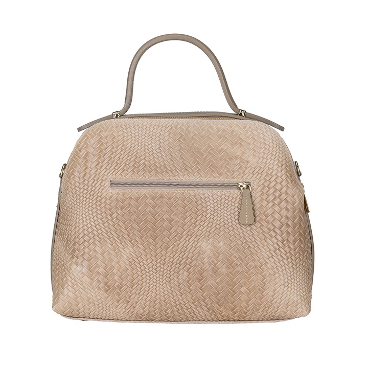 Női táska, bőr, Toro Nero, Leyla, taupe