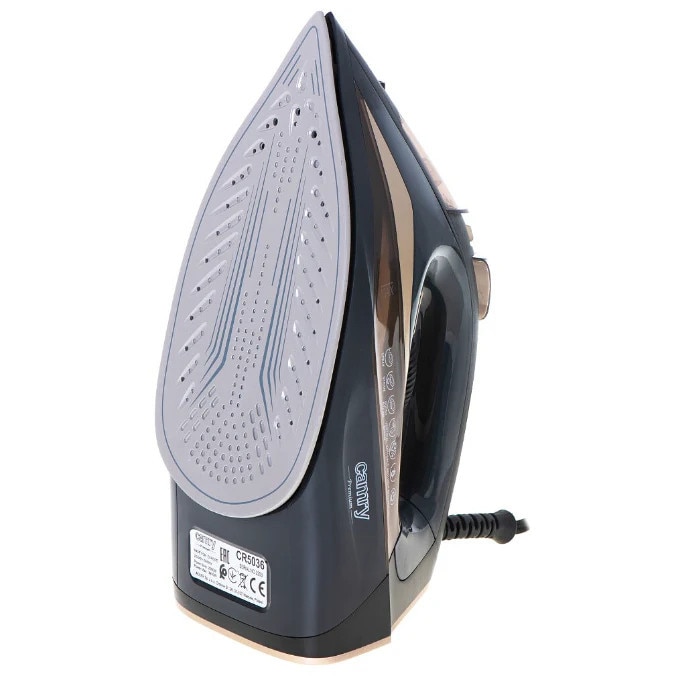 Fier de calcat Camry CR 5036, 3400 W, 5 functii, Anti-calcar, Negru/Auriu