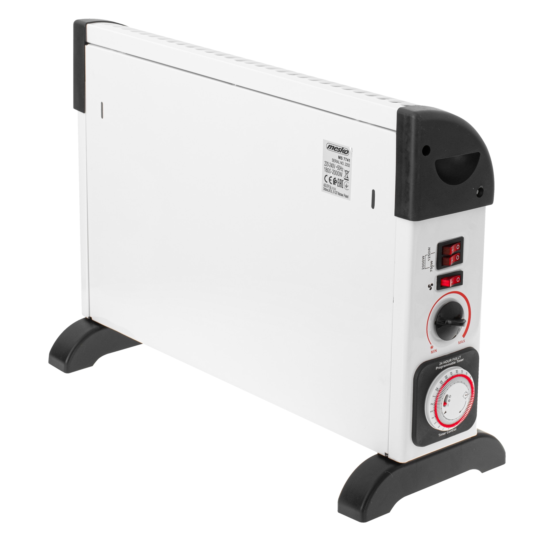 Convector electric, Mesko, 1250W, Alb - eMAG.ro