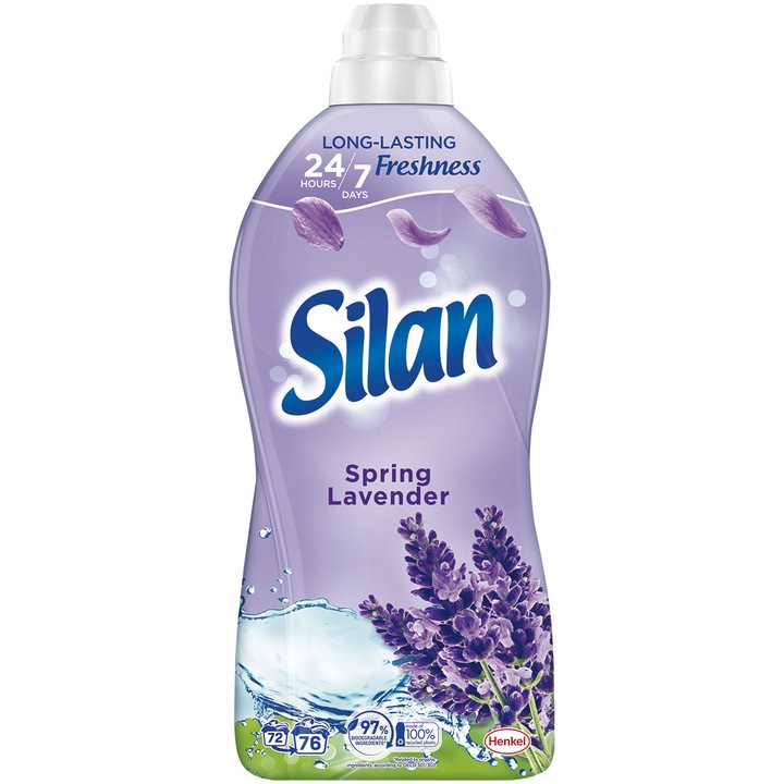 Silan Spring Lavender mosodai öblítő, 76 mosás, 1.672 ml