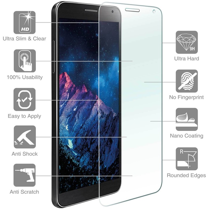 Калено о защитно покритие 4smarts Second Glass за дисплея на Sony Xperia X Performance, Стъкло, Прозрачен