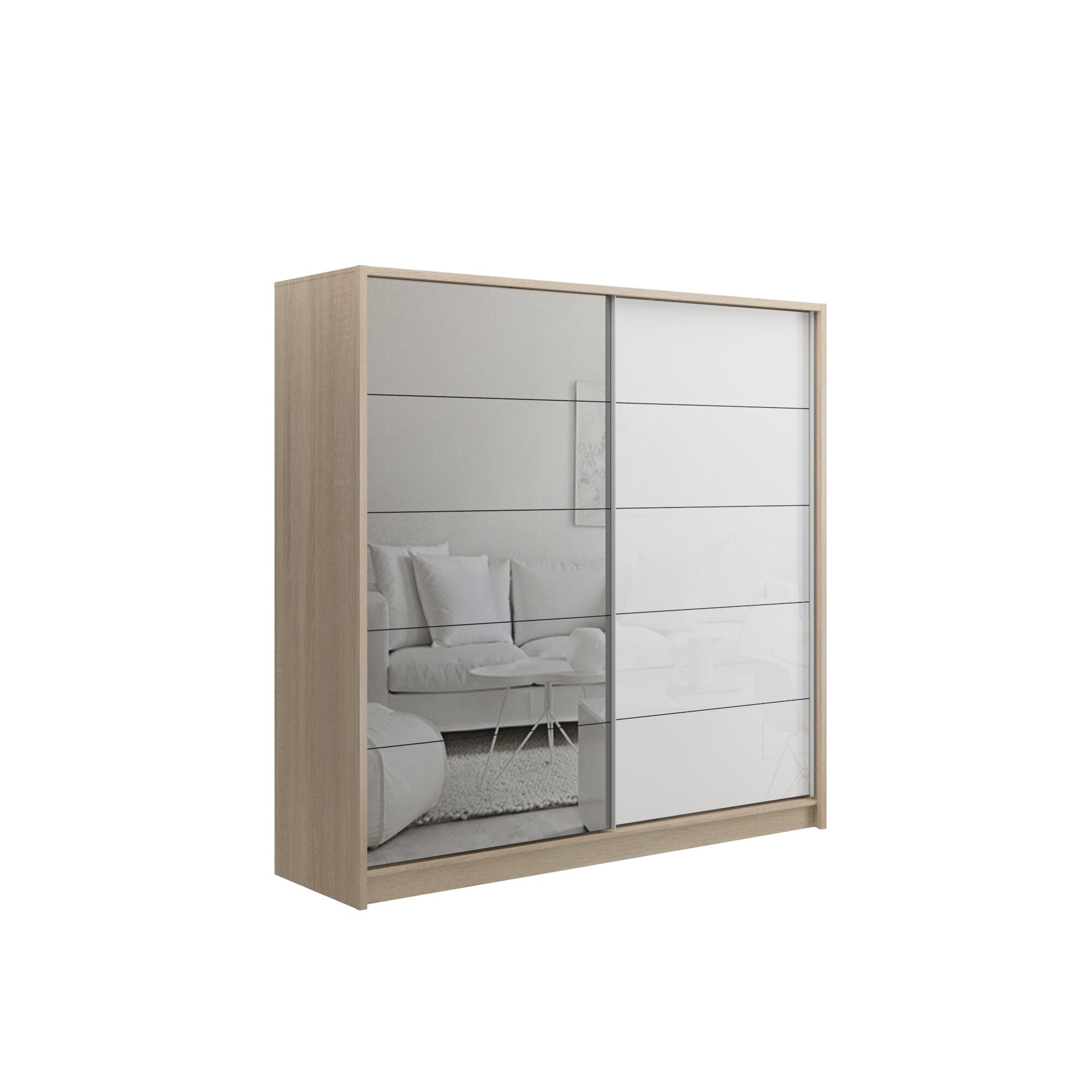 Dresing Galileo 220 D1, 2 Usi, Pal Melaminat 16 mm + Culoare Carcasa Sonoma