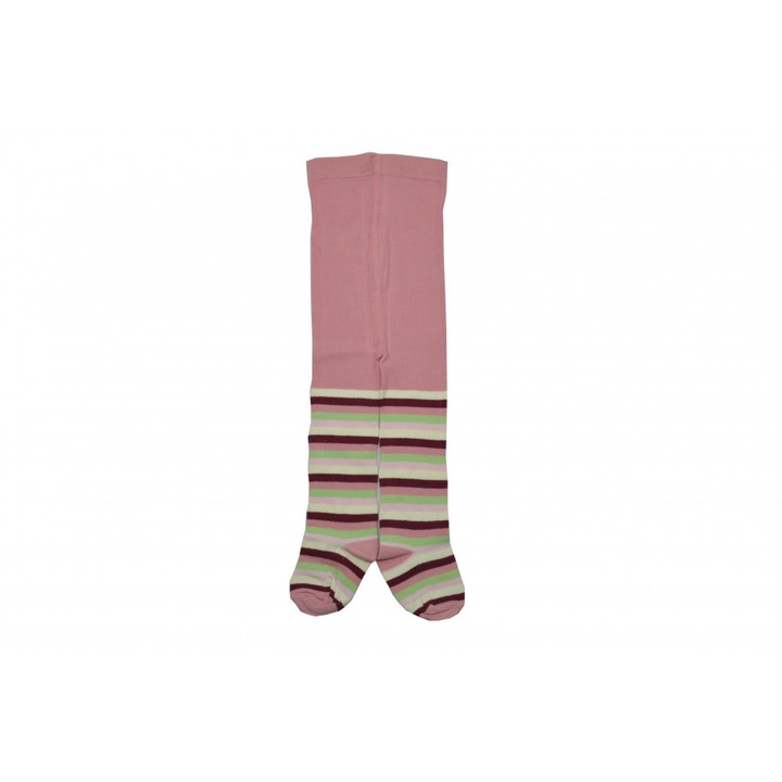 Момичешки чорапогащник на розово райе - 98