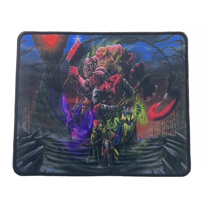 Professzionális Gamer egérpad, gumitalp, gaming kiegészítő, 250x300x3mm, szörnyes mintával