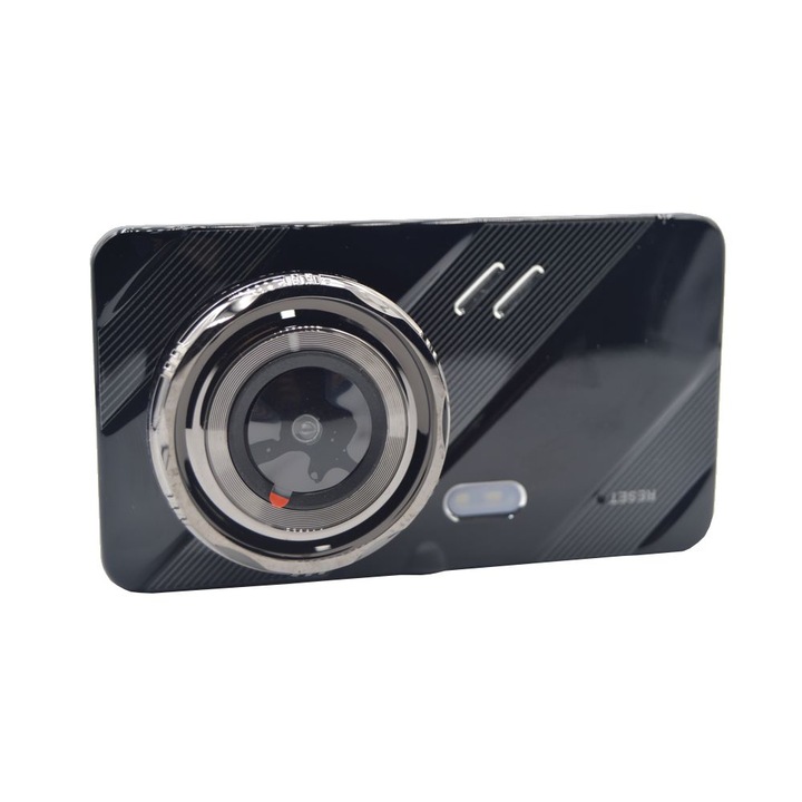 Camera dubla auto DVR, Full HD, inregistrare automata, 4”