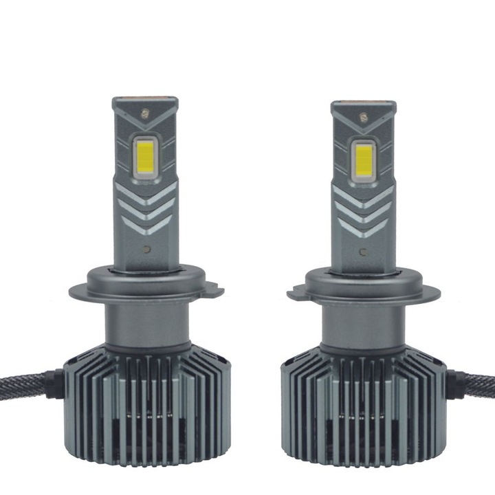 Комплект от 2 LED крушки за кола V68 H7, 12000 лумена, 6000K, 120W/комплект