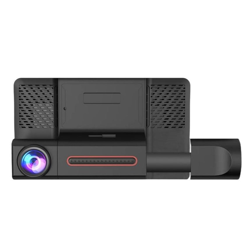 Camera auto tripla DVR, Full HD, inregistrare automata, 4” eMAG.ro