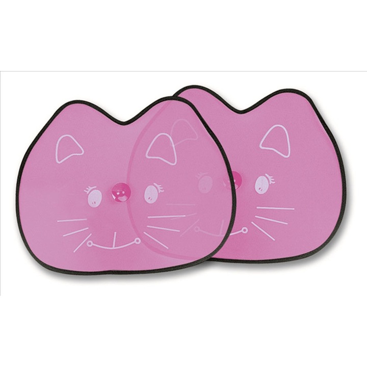Комплект x универсални странични сенници, с вендуза, Pink Cat