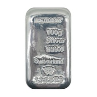 Lingou argint, Metalor, 100 g, puritate 999.0