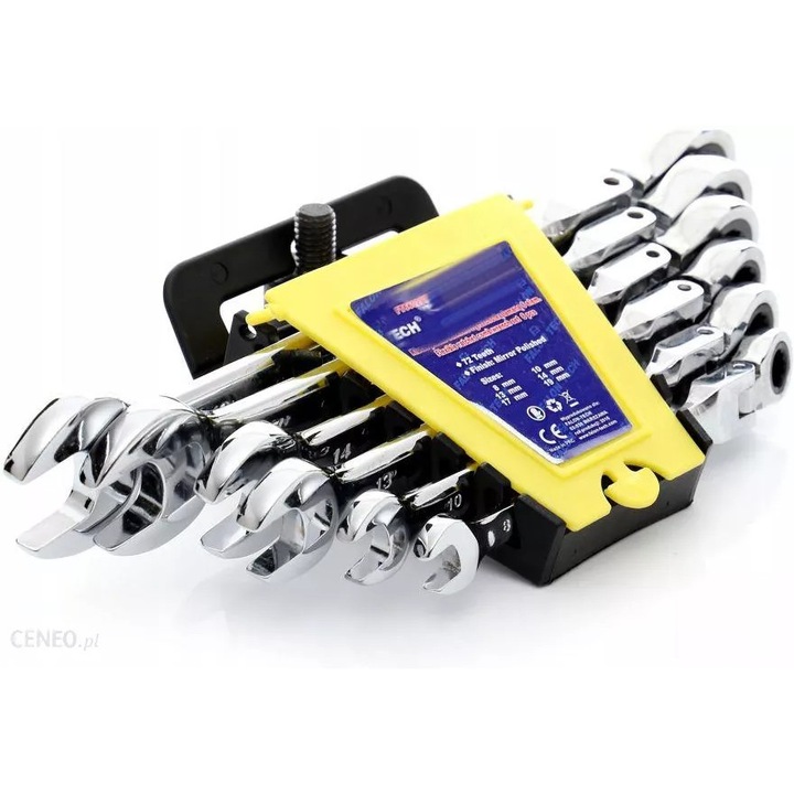 Trusa set chei combinate cu clichet articulate 8-19mm 6 piese, cap flexibil (SK-006-01)