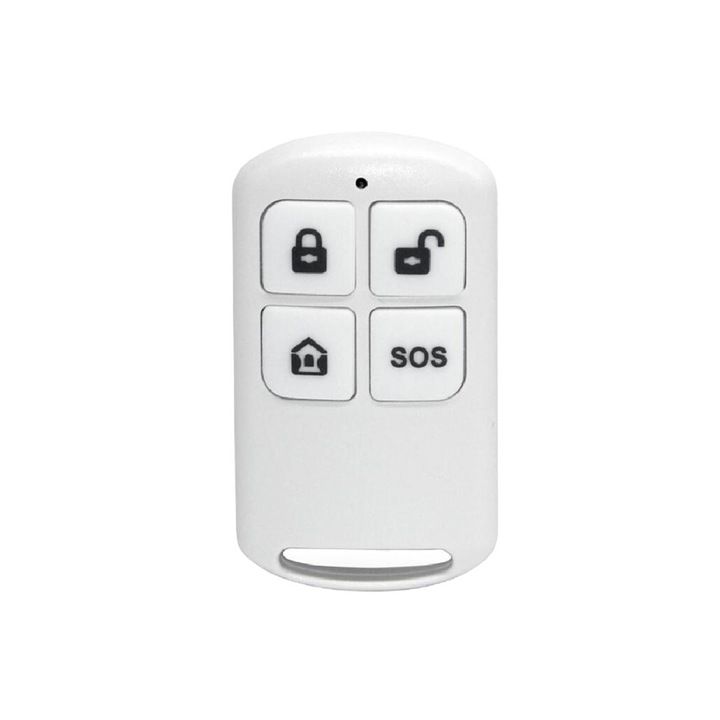 Riasztó távirányító, New-Electric, Műanyag, Kompatibilis Guardian III/IV-el, 433 MHz, Fehér