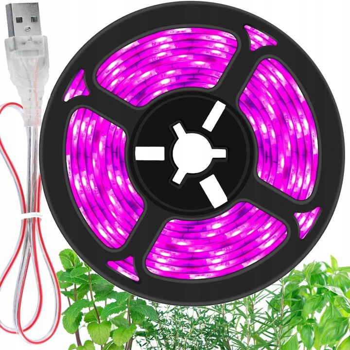 Banda led pentru plante, Heckermann, USB IP65