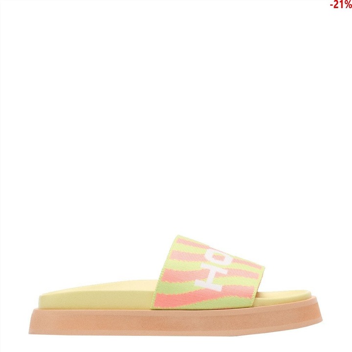 Papuci dama, Hoff, Cauciuc, Verde/Roz, 37 EU