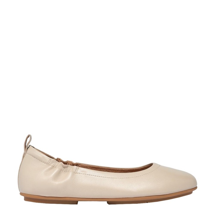 Кожени балерини Fitflop, Бежов