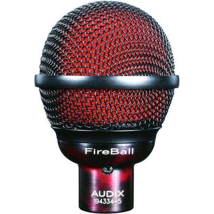 Microfon dinamic FireBall, Audix, Cardioid, XLR, Negru/Rosu