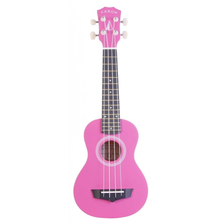 Ukulele soprano Arrow PB10, roz, 15 freturi, cu husa