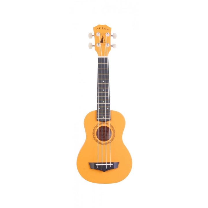 Ukulele soprano cu carcasa, Arrow, Orange