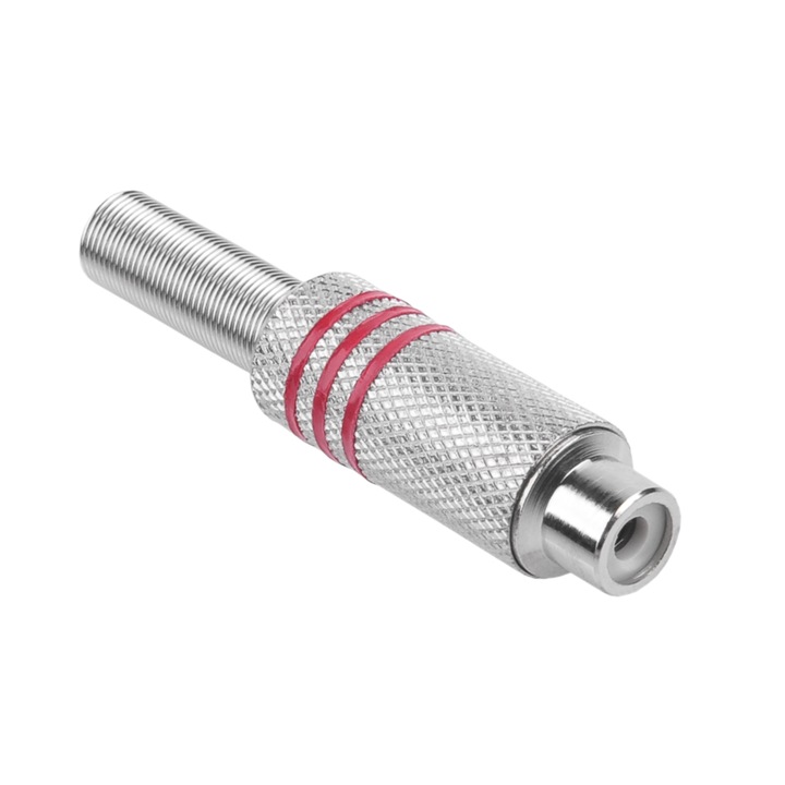Mufa RCA mama, metalic, nichelat, L103783
