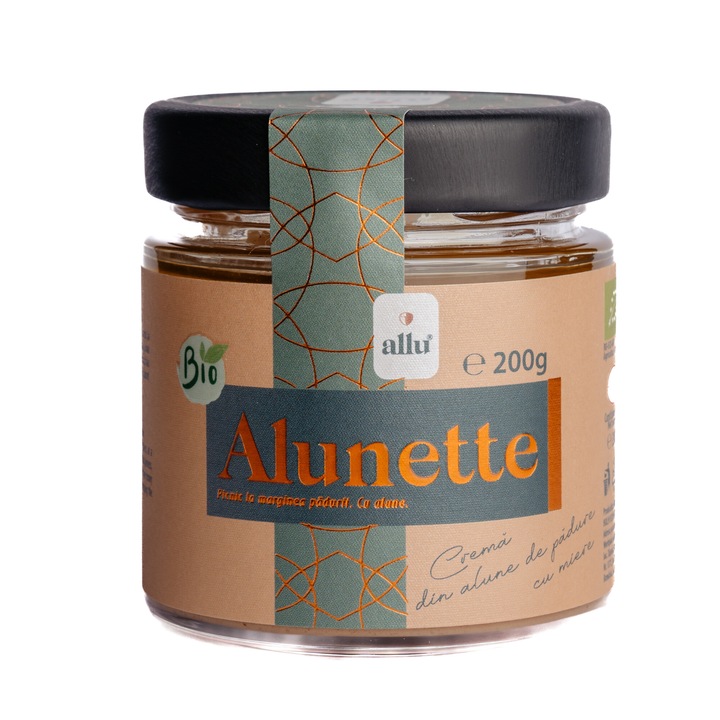 Crema din alune de padure cu miere, Allu, 200 g