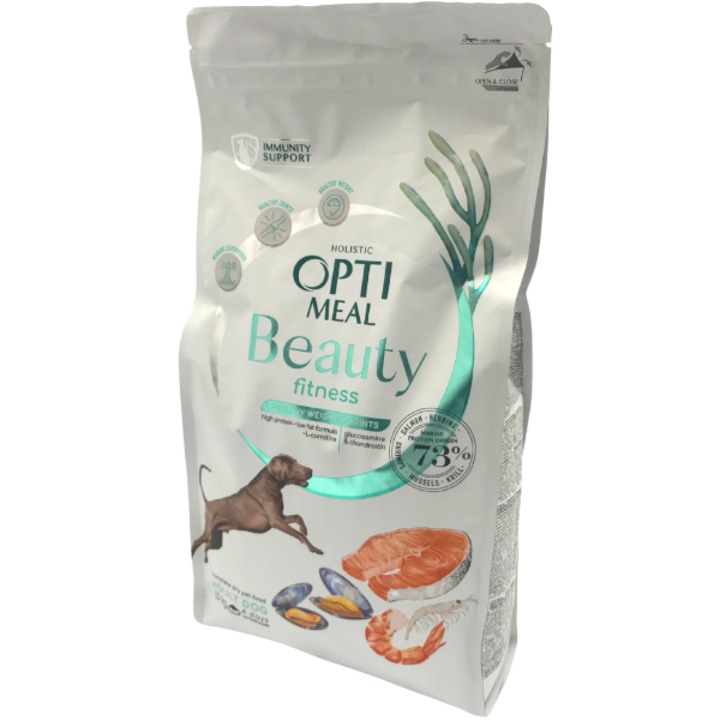 Суха Храна за Кучета в Зряла Възраст от Всички породи Opti Meal Beauty Fitness Healthy Weight and Joints, 10кг