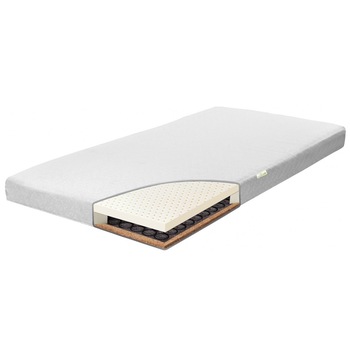 SALTEA PENTRU COPII, COCOS SPUMA ARCURI LATEX CU HUSA DETASABILA BUMBAC,127X63X14 CM SALTEA PENTRU COPII, COCOS SPUMA ARCURI LATEX CU HUSA DETASABILA BUMBAC,127X63X14 CM