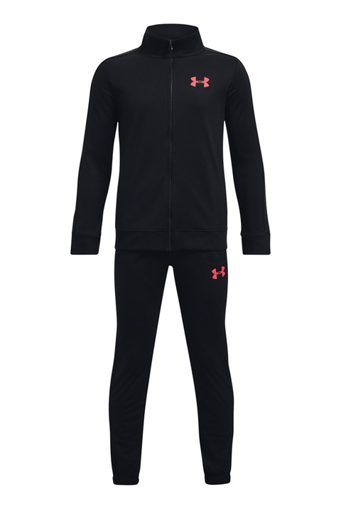 Under Armour, Анцуг с цип и лого, за фитнес Knit - 32878, Черен