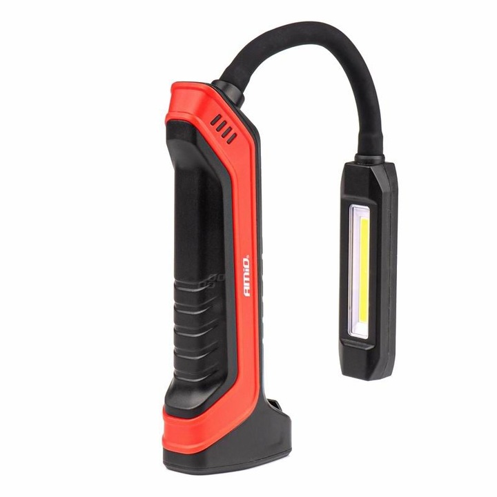 Работно фенерче COB LED, с магнит и кука, гъвкаво рамо, USB презареждаемо, 400lm, 2200mAh, WT15 02918 Amio